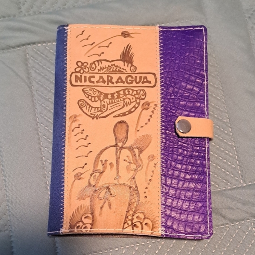 Nicaragua Themed Notebook - Leather/Suede cover